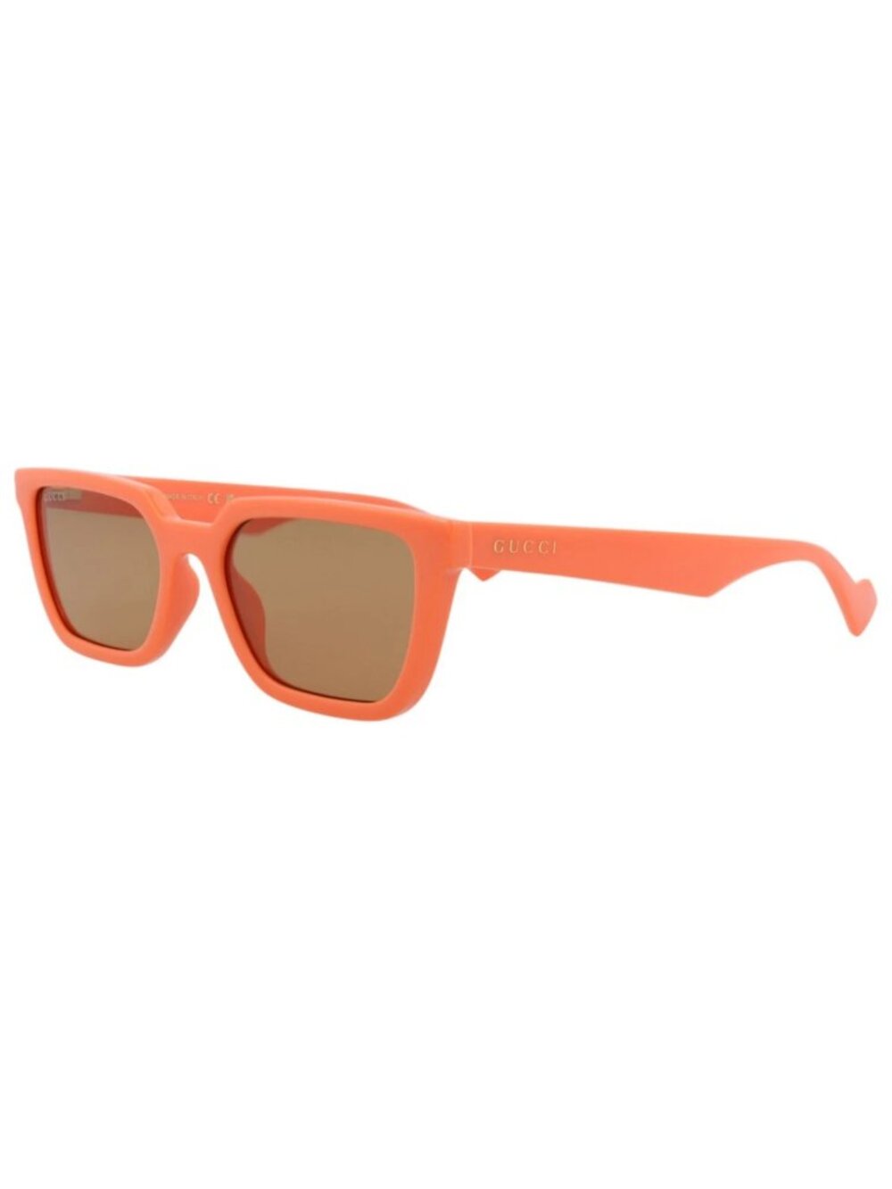New Gucci Women's Sunglasses Square Rectangle Injection Frame Mens Orange Orange